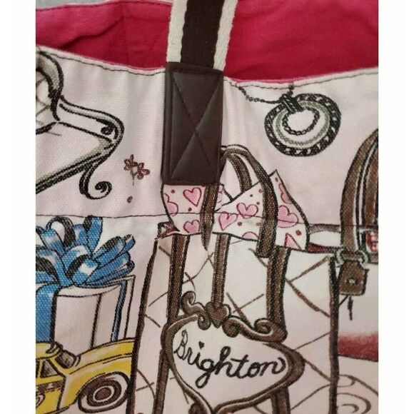 Brighton Canvas Tote Large Shopping Hearts - Picture 2 of 10